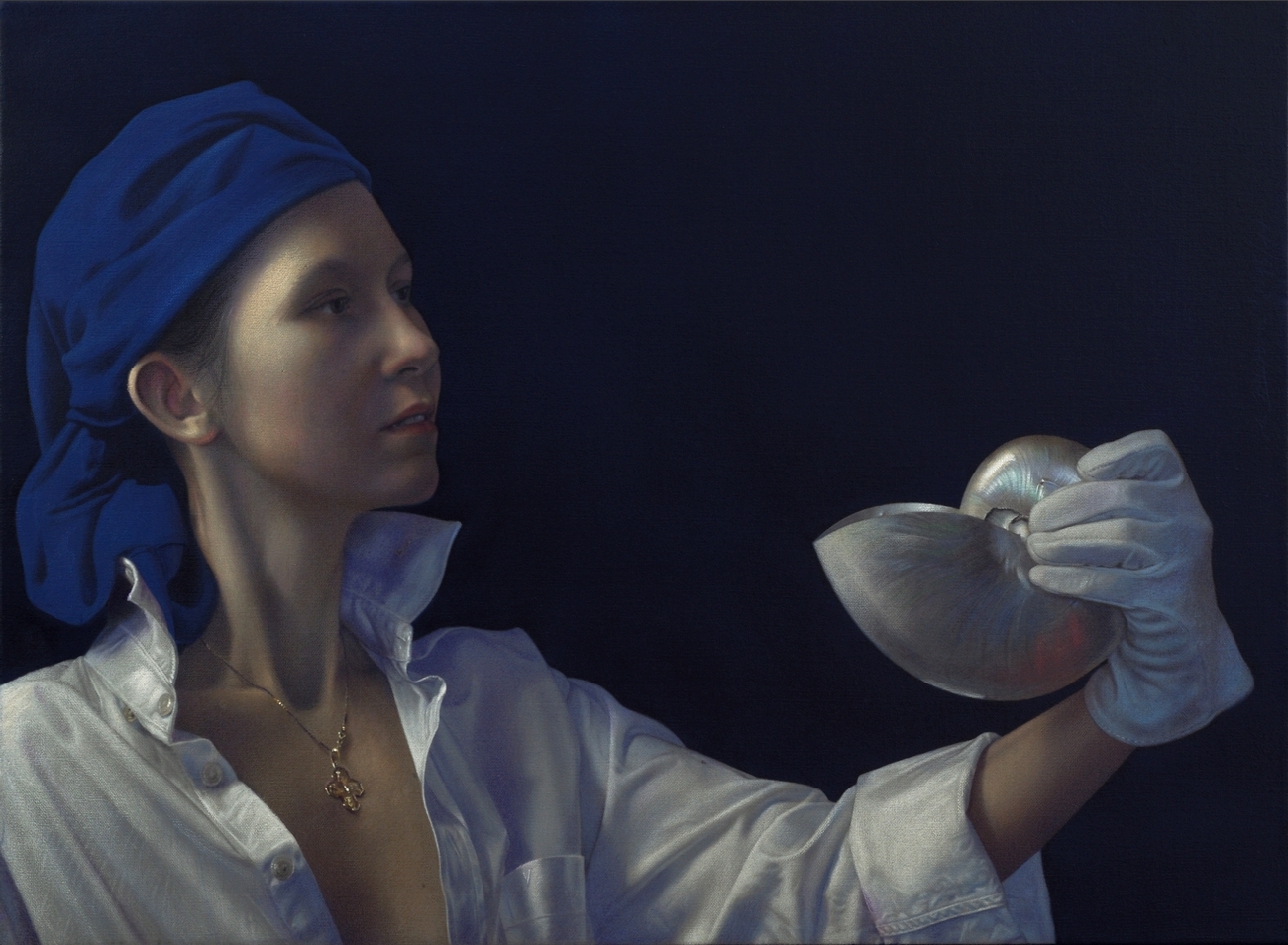 Die Dame mit dem Nautilus-gro